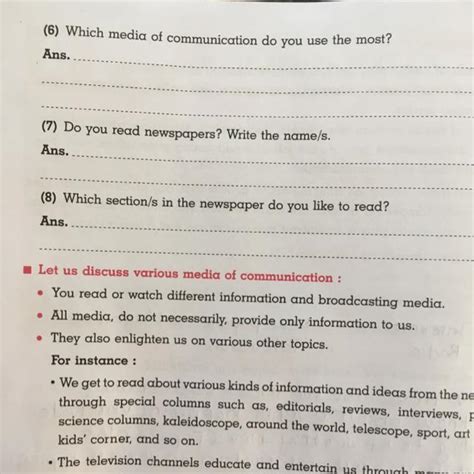 (6) Which media of communication do you use the most? Ang. - Brainly.in