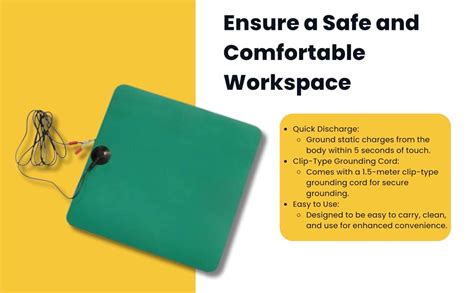 GLOBAL STATCLEAN SYSTEMS ESD Safe Anti Static Grounding Discharge Touch ...