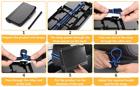 Multi-Functional Portable Foldable Car Backseat Tray Desk - Black ...