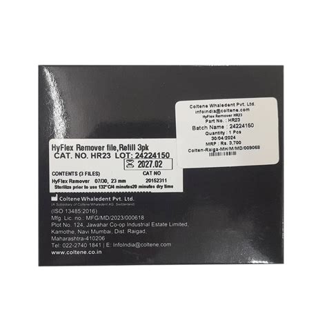 Coltene Hyflex Remover Retreatment Rotary Files (Assorted) – Dental Prod