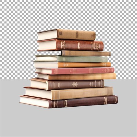 Premium PSD | Stack books on transparent background