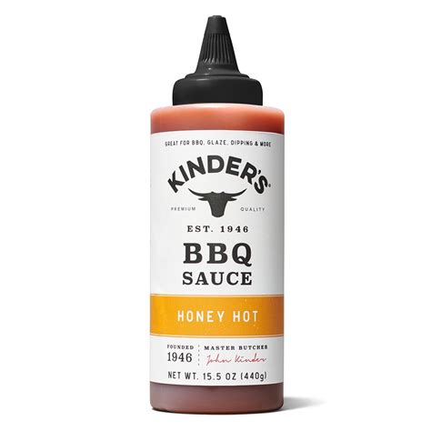 Kinder's Honey Hot Barbecue Sauce 15.5 oz Sweet Smoky Spicy Dip Baste ...