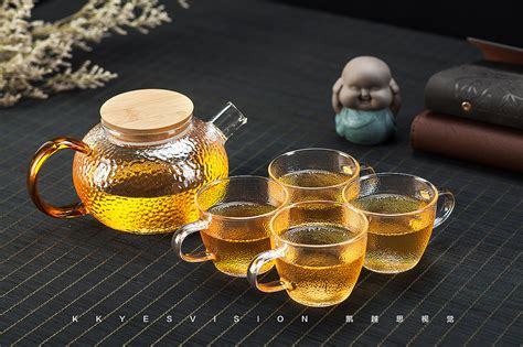 耐热高温过滤玻璃花茶壶家用泡茶壶南瓜条纹玻璃水壶茶具煮冲茶器-阿里巴巴