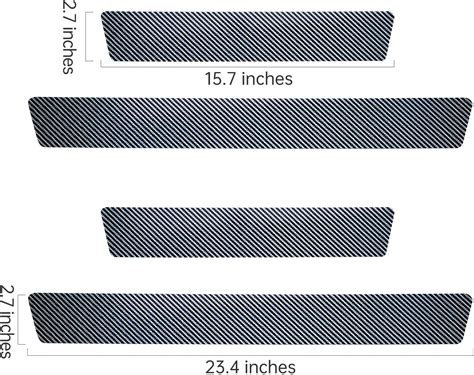 Buy MIGUOER Car Threshold Protection Stickers for RS7 A8 Q3 Q5 Q7 R8 A1 ...