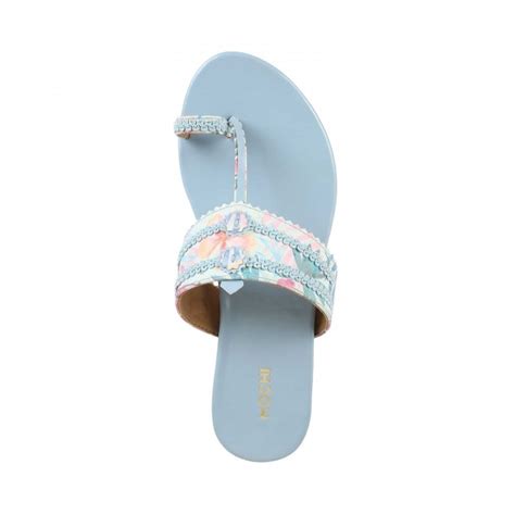 Buy Mochi Women Blue Ethnic Slippers Online | SKU: 32-237-45-36 – Mochi ...