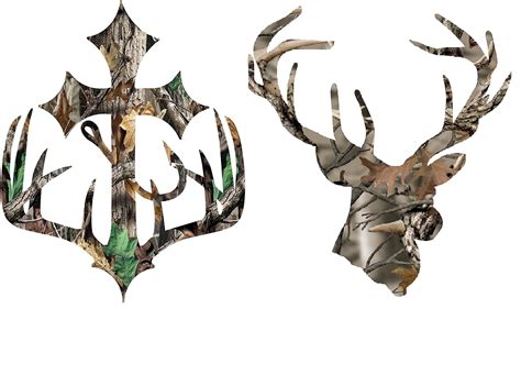 Camo Deer Skull Decal