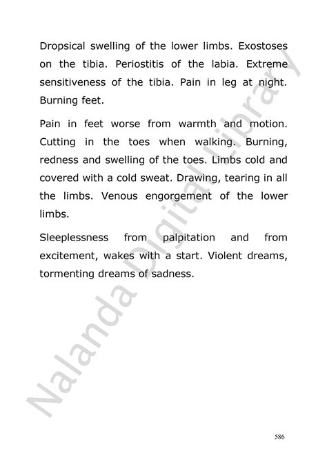 Homeopathic (39) - Dropsical swelling of the lower limbs. Exostoses on ...