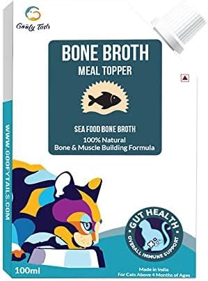 Goofy Tails Sea Food Bone Broth for Cats 300 ml (100ml X 3 Pack), Human ...