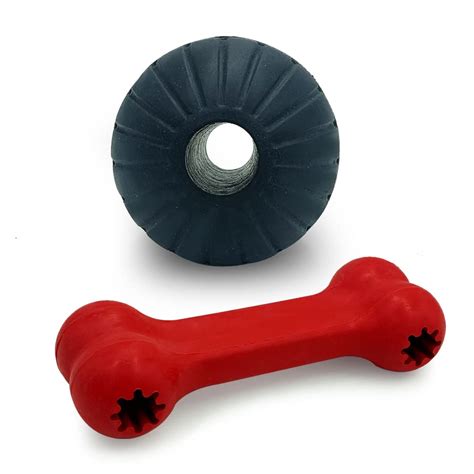 Buy Goofy Tails Natural Rubber Toys Combo for Dogs, Classic Dog Bone ...