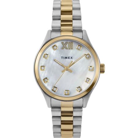 TIMEX Trend Women Mother of Pearl White Round Dial Analog Watch - TW2W ...