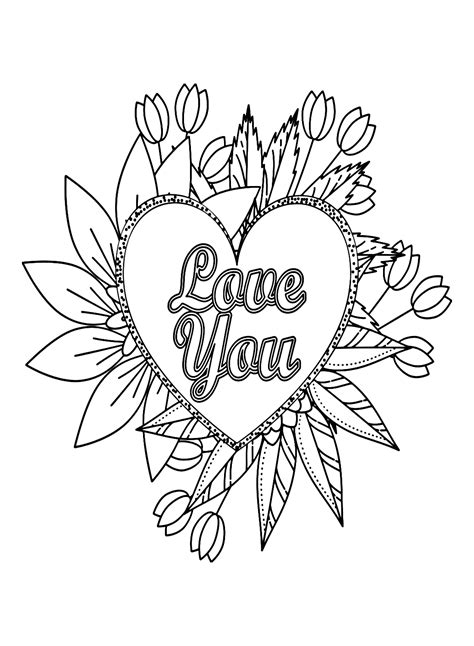 Love Coloring Pages Free Printable