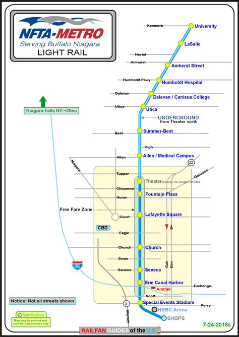 Buffalo Metro Rail Map
