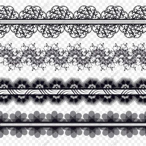 Lace Borders Hd Transparent, Creative Four Black Lace Border, Border ...