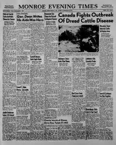 Monroe Evening Times Archives, Feb 26, 1952, p. 1