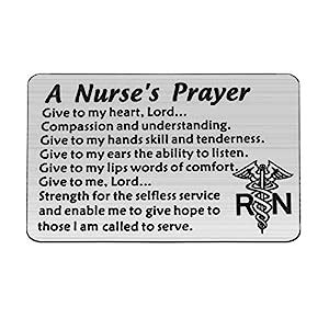 CENWA Nurse Prayer Wallet Card Give to My Heart Lord Compassion and ...