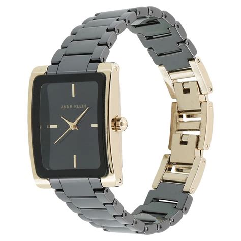 Buy Online Anne Klein Quartz Analog Black Dial Ceramic Strap Watch for ...