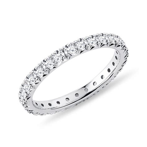 Luxury Eternity Wedding Ring in White Gold | KLENOTA