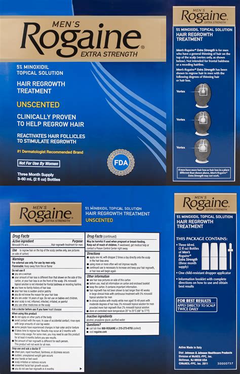 Men’s 5% Minoxidil Hair Regrowth Treatment (3 Month) - Rogaine