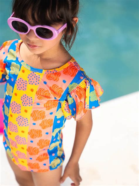 Somersault - Abstract Daisy Swimsuit | Vibrant & Comfortable | Kids ...