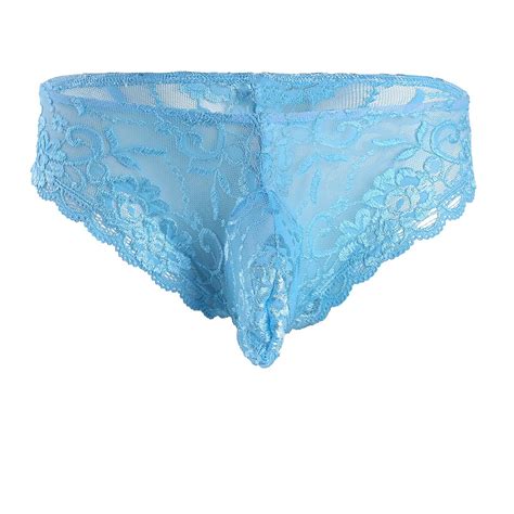 Uaang Mens Sexy Lingerie Sissy Panties Closed Penis Gay Male Floral ...