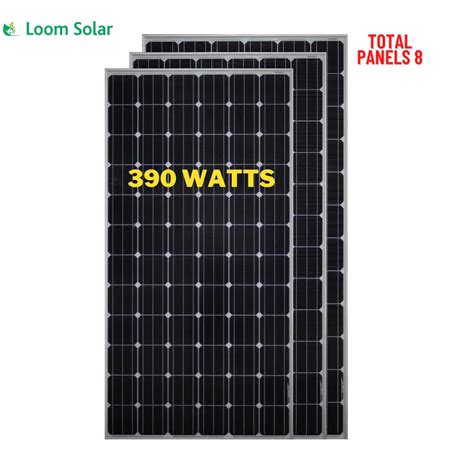 Loom Solar 3.2 kilowatt, off-grid, Mono-Crystalline solar rooftop