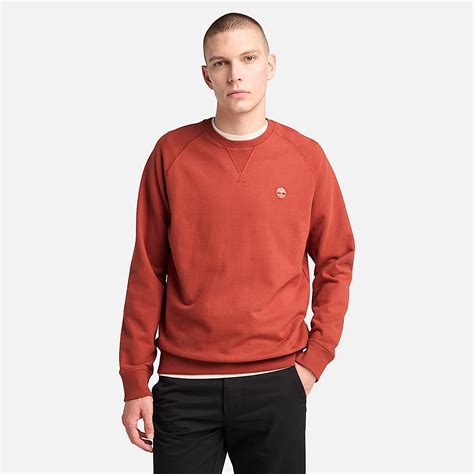 Exeter River Loopback Crewneck Sweatshirt for Men in Red