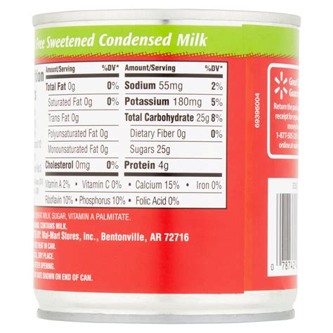 Low Fat Sweetened Condensed Milk Nutrition Facts | Besto Blog