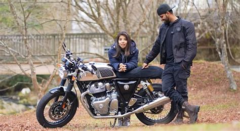 Indian biker buys Royal Enfield GT650 retro cafe racer motorrcycle in ...