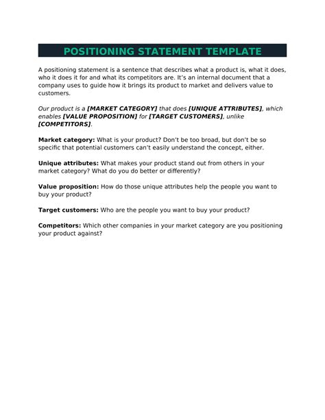 Image result for How to Write a Positioning Statement