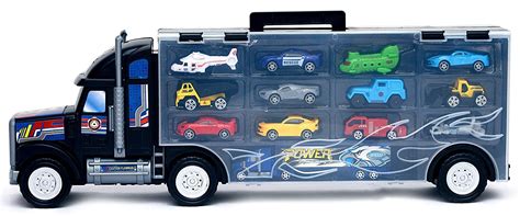 Toys Bhoomi Carrier Truck Case with 13 Cars-Stores Upto 26 Fire Engine ...