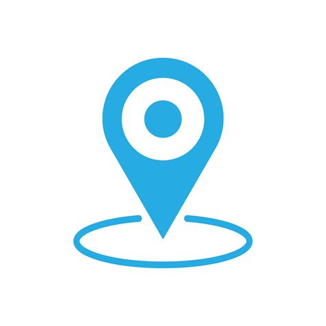 eps10 blue vector location map icon isolated on white background ...