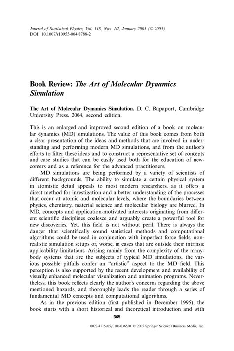 Image result for Molecular Dynamics Simulation Book