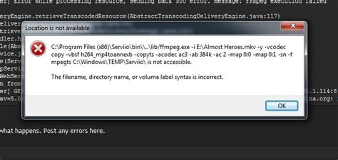 Syntax Error File Name or Directory Name 的图像结果