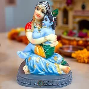 KRAAFTIQUE Divine Yashoda Krishna Marble Idol for Janmashtami ...