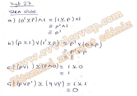 9. Sınıf Matematik Eksen Yayınları Ders Kitabı Cevapları Sayfa 27 ...