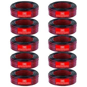 MX High Performance Red & Black Speaker cable 21 WIRE = 22 AWG - 50 ...