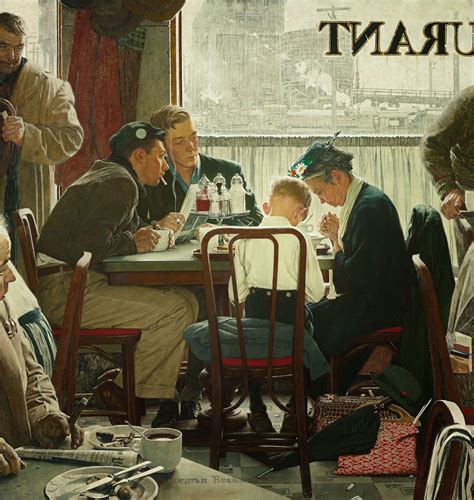 Arash Noorazar Virtual Art Gallery: Norman Rockwell - Saying Grace ...