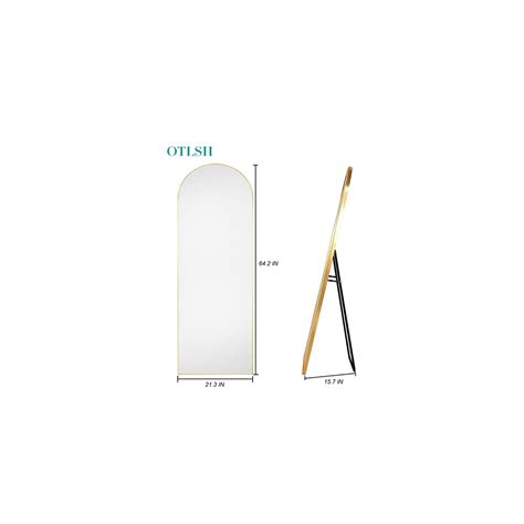Buy Otlsh Arched Full Length Mirror, 64.2×21.3 Arched Floor Mirror with ...