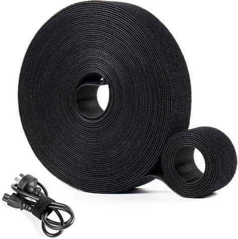 Velcro Black Hook and Loop Roll 15 meters Organizer Straps