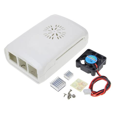 XCLUMA Raspberry pi 2 Pi 3 Model B ABS Blob case with Mini Fan (White ...