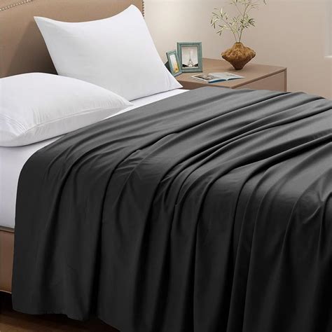 Amazon.com: VACVELT 2 Pack Dark Grey Flat Sheets King Flat Sheet Only, Brushed Microfiber Top ...