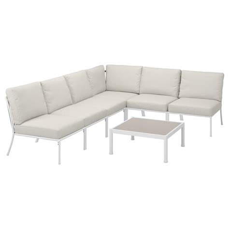 SEGERÖN 5-seat conversation set, outdoor, outdoor white/Frösön ...