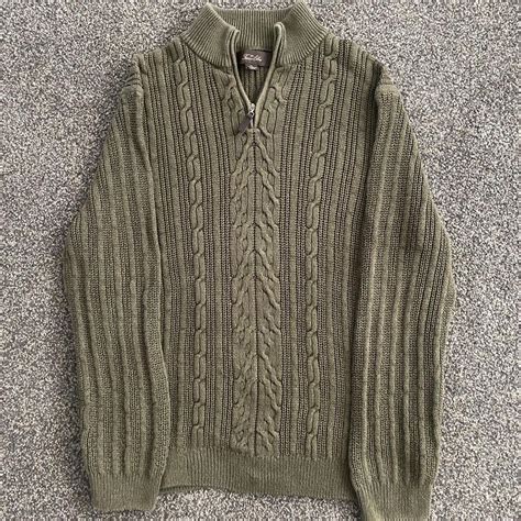 Vintage Cable Knit Quarterzip Sweater - Super nice... - Depop