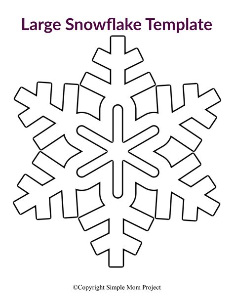 Free Printable Large Snowflake Templates – Simple Mom Project