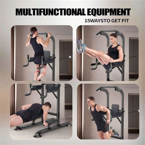 K KINGKANG Power Tower Dip Station Workout Equipment Pull Up Bar For ...
