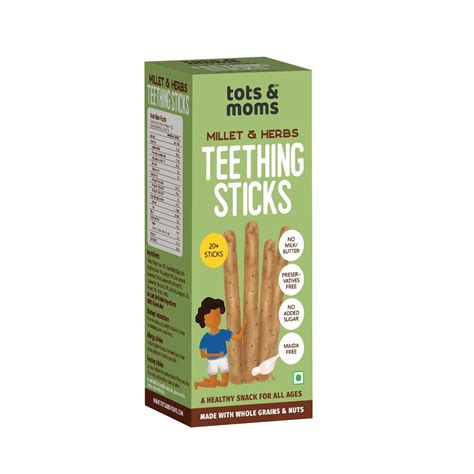Tots and Moms Millet and Herbs Teething Sticks made with Jaggery for ...