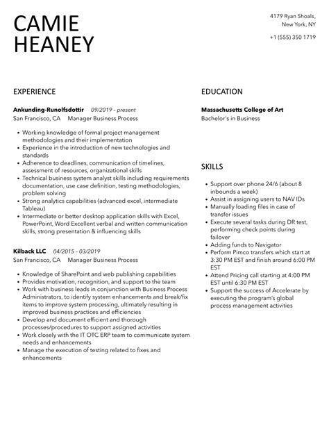 Image result for O2C Process Resume of Manager