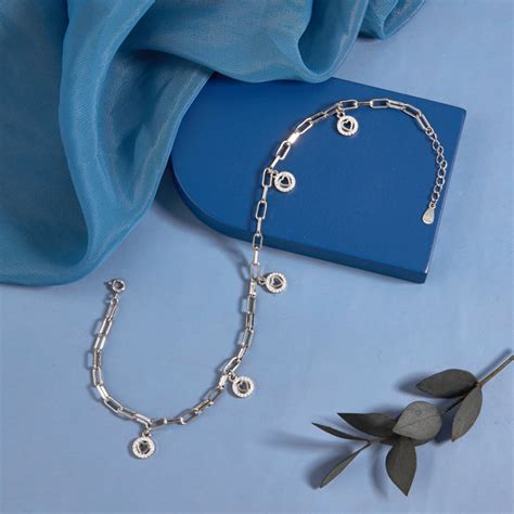 Silver Charms Anklet – Eevee Jewels Silver