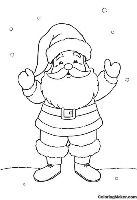 Santa Coloring Pages, 8 Free Printables | ColoringMaker