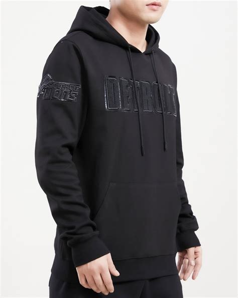 Detroit Lions Pro Standard Triple Black Pullover Hoodie - 113600582866